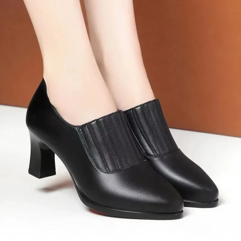 Botas Femininas Frauen Mode schwarz hochwertige Lack leder Frühling & Herbst Stiefeletten Dame coole braune Fersen Schuhe a172