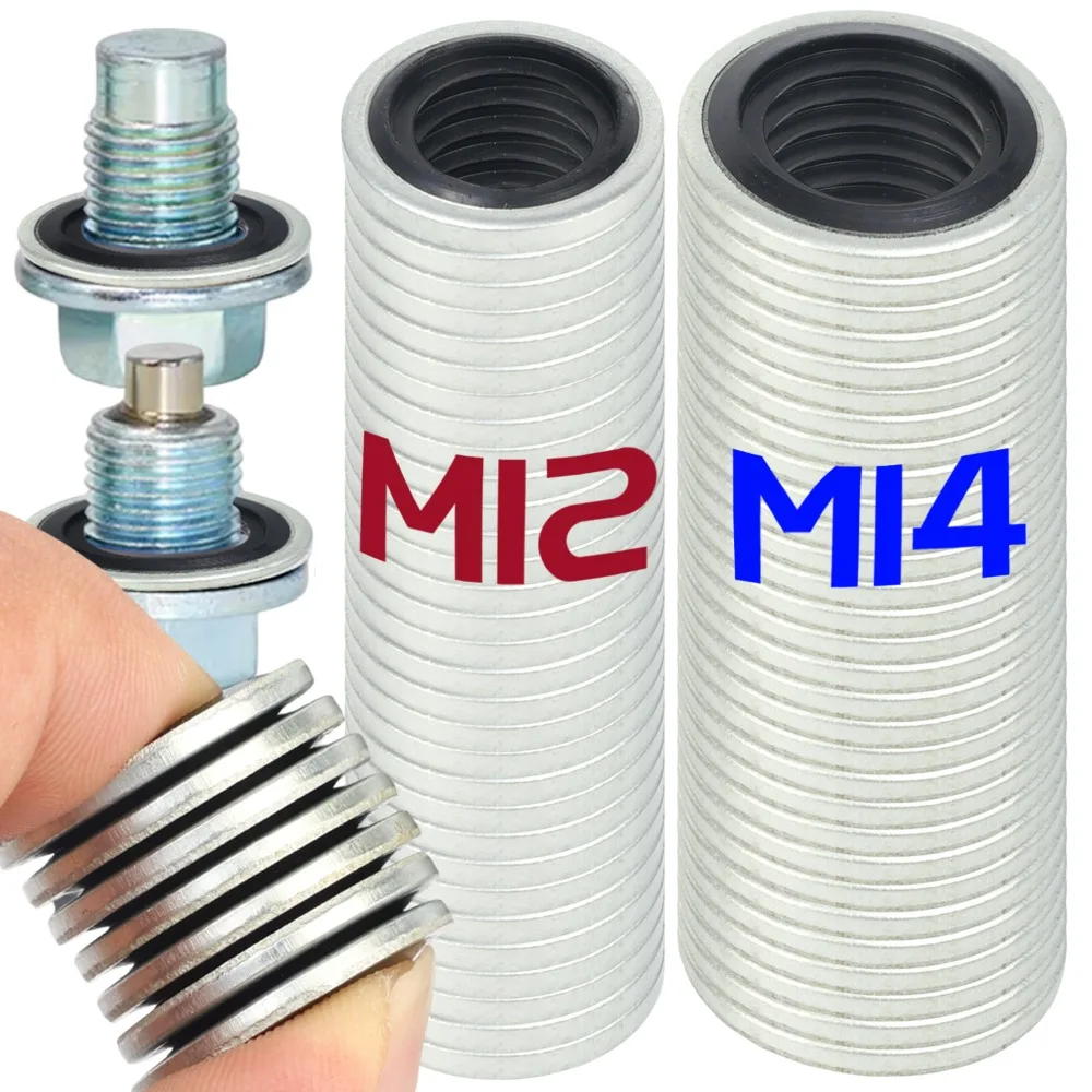 Ölablassschraube Dichtung Universal M12 M14 Verzinkte Nitrilkautschuk-Unterlegscheibe für Kfz-Motorsysteme Leckageschutz Image