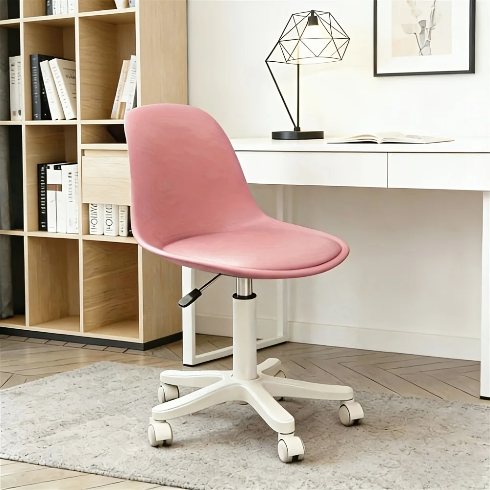 360 ° Drehbarer Freizeitstuhl, höhenverstellbarer Bürostuhl, ergonomischer Gaming-Stuhl, drehbarer Stuhl, Make-up-Stuhl, armloser Schreibtischstuhl