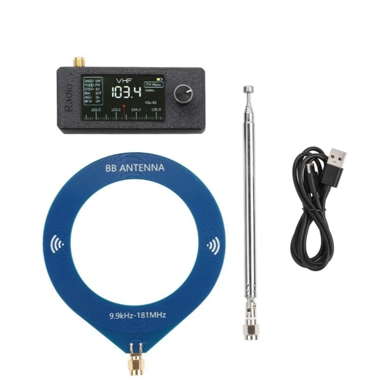 Neues ATS-mini 0,5-108MHz SI4732 Mini-Radio Taschen-SSB-Radio mit 2 Antennen FM/AM Allband ESP32 Funkempfänger Image