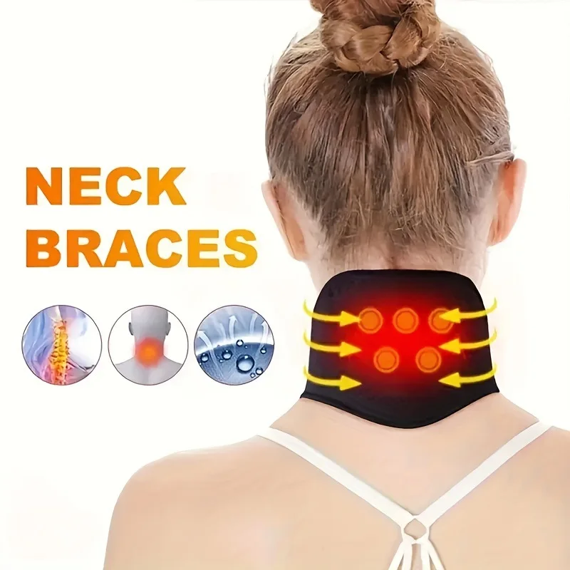 Selbstheizende Nackenstütze mit magnetischer Nackenmassagefunktion, die Entspannung ohne zusätzliche Ausrüstung bietet. Image