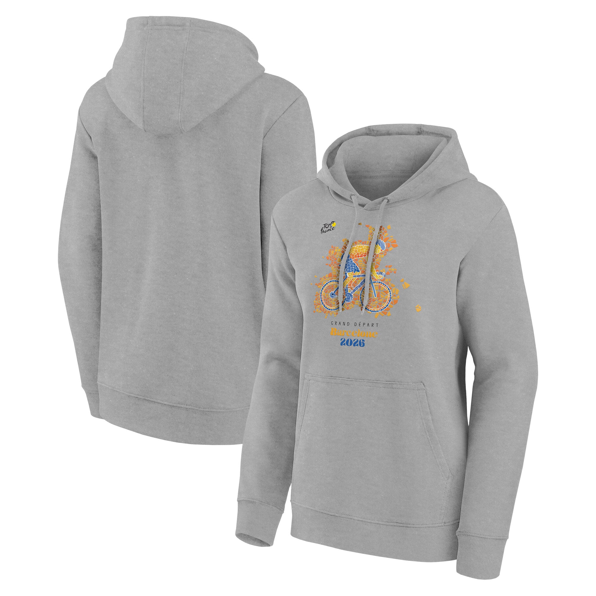 Le Tour de France Grand Depart Barcelona Trencadis Kapuzenpullover – Grau – Damen
