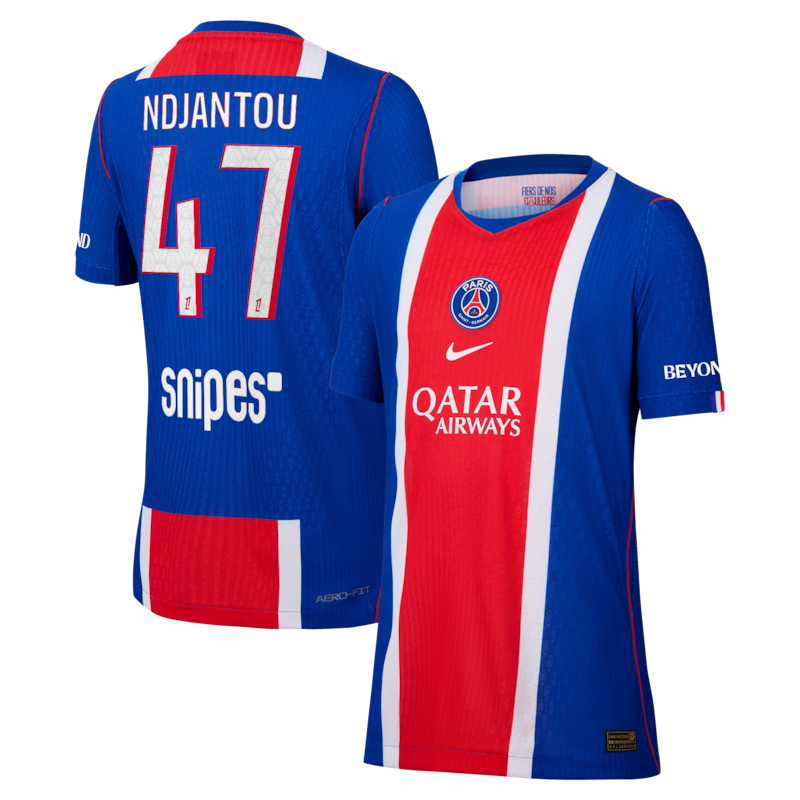 Maillot Domicile Match PSG Nike Aero-FIT 26/27 - Enfant avec flocage Ndjantou 47