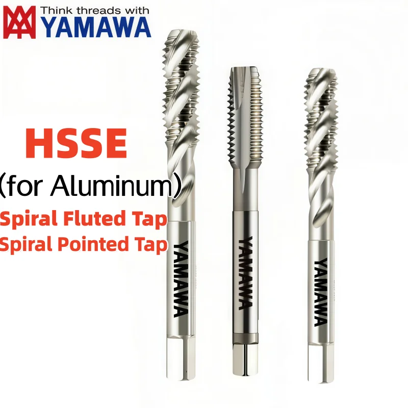 1 pièce - Tarière spirale cannelée HSSE Yamawa du Japon M1, M1.5, M1.6, M1.7, M1.8, M2, M2.5, M2.6, M3, M3.5, M4, M4.5, M5, M6-M8 - Tarières à pointe spirale pour filetage