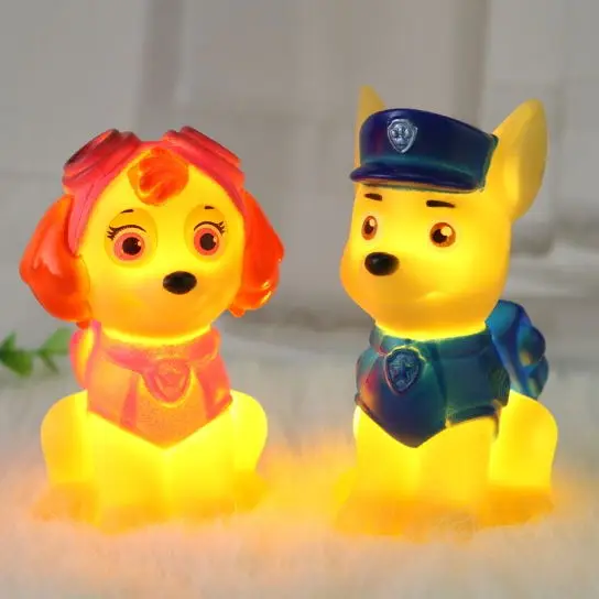 Lampe Paw Patrol, lumière de nuit LED, lampe Skye, lumière douce mignonne de style anime, lampe de chevet LED pour chambre à coucher, décoration de chambre, jouets pour cadeau