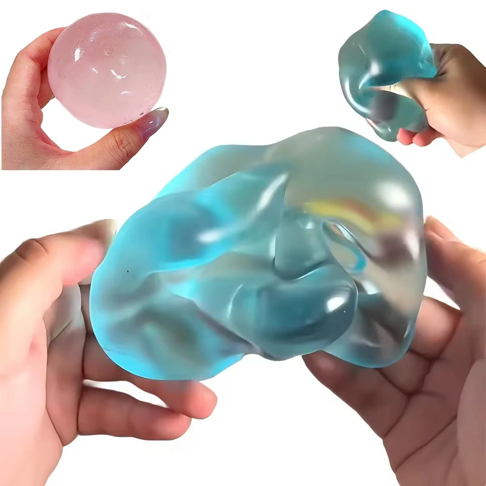 Giocattoli Squishy Blu a Forma di Maltose, Antistress Sensoriali, Morbidi e Trasparenti, Giocattoli Decompressione a Lenta Risposta