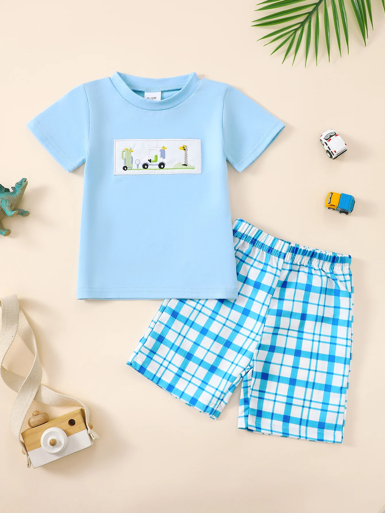 Kleinkind Jungen Sommer Casual Kurzarm Shorts Set Kleinkind Junge Outfit Bequeme Kleidung Baby Jungen Sommer Ensemble Image