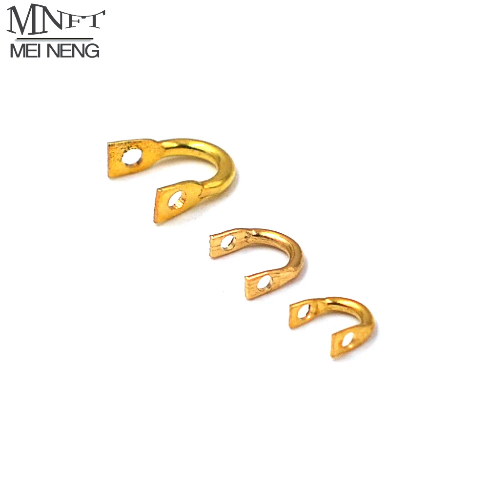 MNFT 50PCS Spinner Easy Spin Spinner Gabelköpfe Gefaltet Größe L/M/S Gold Silber DIY Angelköder Zubehör