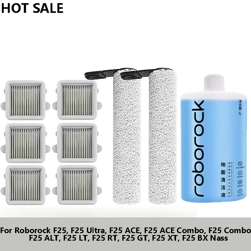 Für Roborock F25 ACE, F25 Ultra, F25 Combo/ ALT/ LT/ RT/ GT/ XT/ BX Nass Ersatzbürstenrolle für Nass- und Trockensauger Image