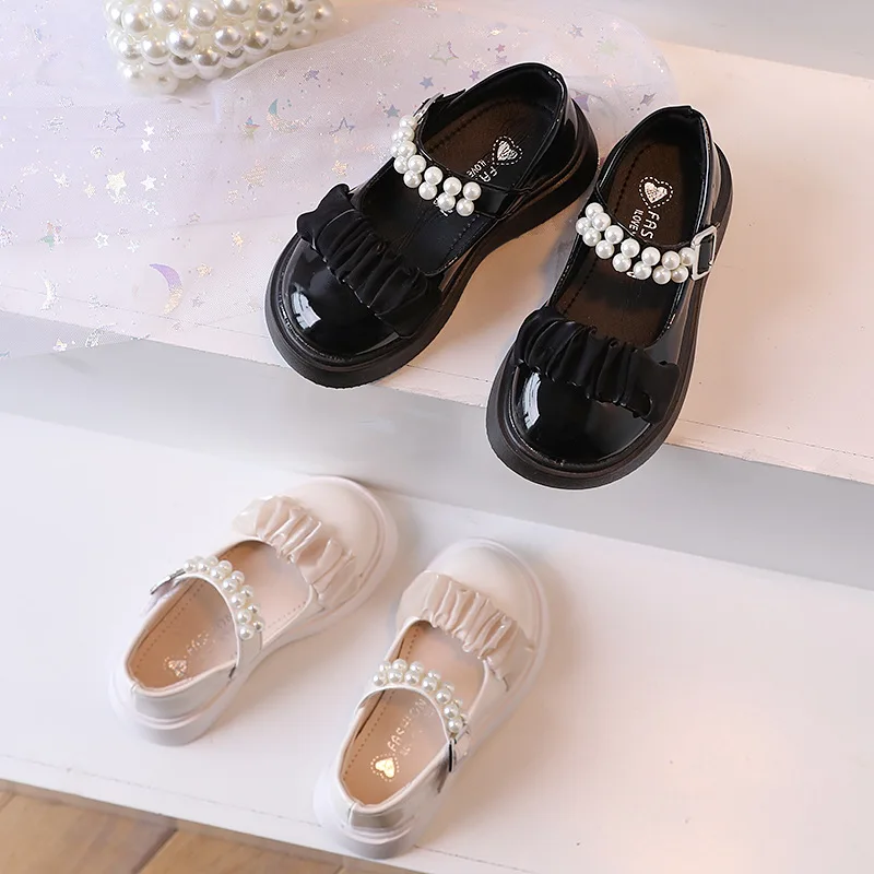 Cartoon-Prinzessinnen-Schuh, modischer, schlichter Lederschuh, bequem, vielseitig, exquisite Mädchenschuhe, trendiger Schmetterlingsschleifen-Freizeitschuh für Kinder