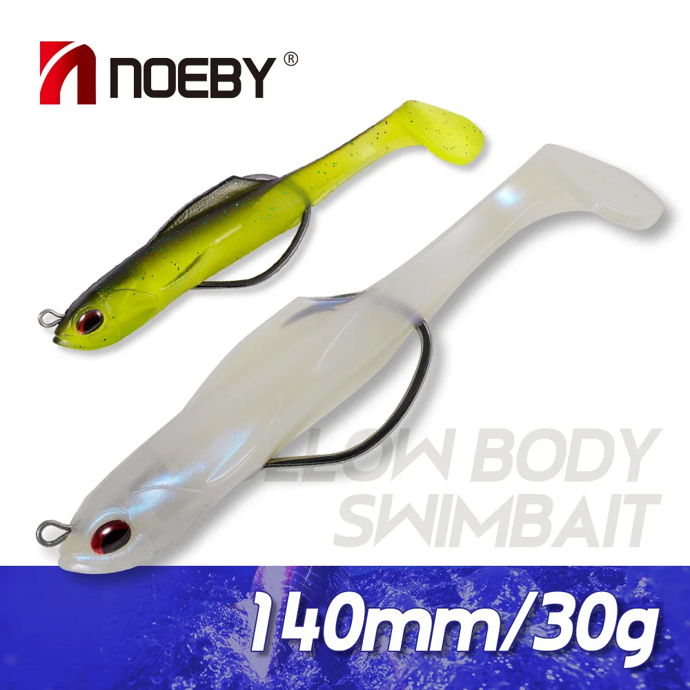 Noeby Soft Bait 14 cm 30 g Hollow Body Sinking Swimbait Predators Zander TPR Shad Wobbler Stinger Hook Pike Bass Angelköder Image