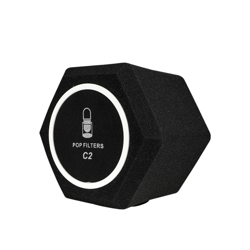 Mikrofon-Windschutz, C2-Pop-Filter-Isolierball, akustisch für Microfon von Record Studios, schallabsorbierender Schaumstoff, fünfseitige Dichtung Image