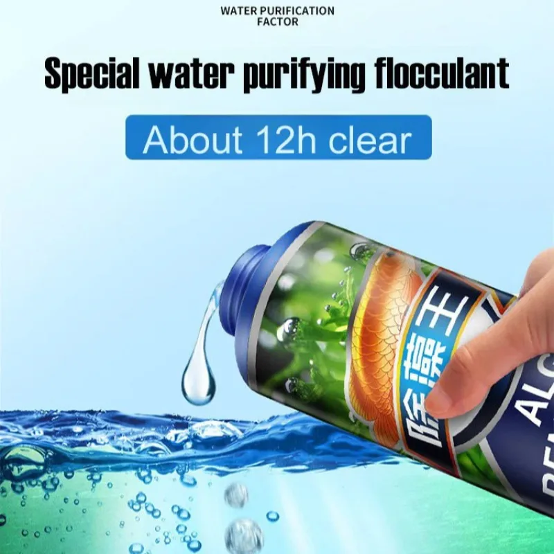 300ml Aquatisches Algenmittel zur Entfernung von Grünalgen, Moos und Algen in Fischteichen, Moosentferner zur Wasserreinigung für Aquarien und Zuhause Image