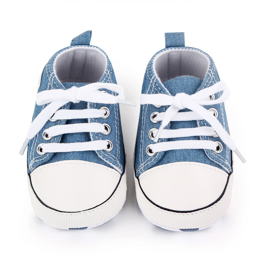 Baby Leinwand Klassische Turnschuhe Neugeborenen Druck Sterne Sport Baby Jungen Mädchen Erste Wanderer Schuhe Infant Kleinkind Anti-slip Baby schuhe