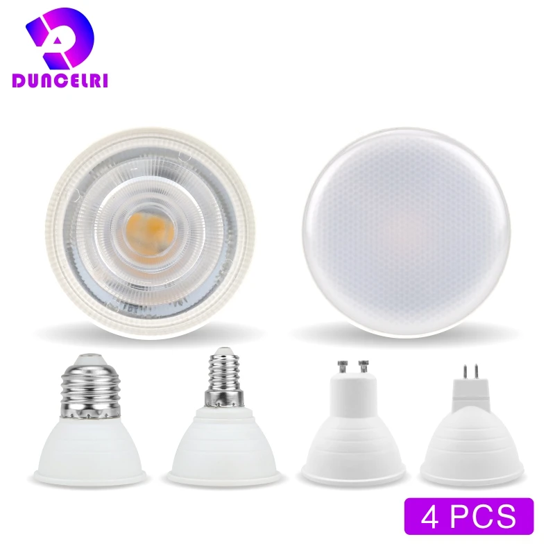 4 Stück/Set LED-Lampe E27 E14 MR16 GU10 GU5.3 LED-Leuchte 6W 220V 24/120 Grad LED-Lampe Strahler LED-Spotlicht