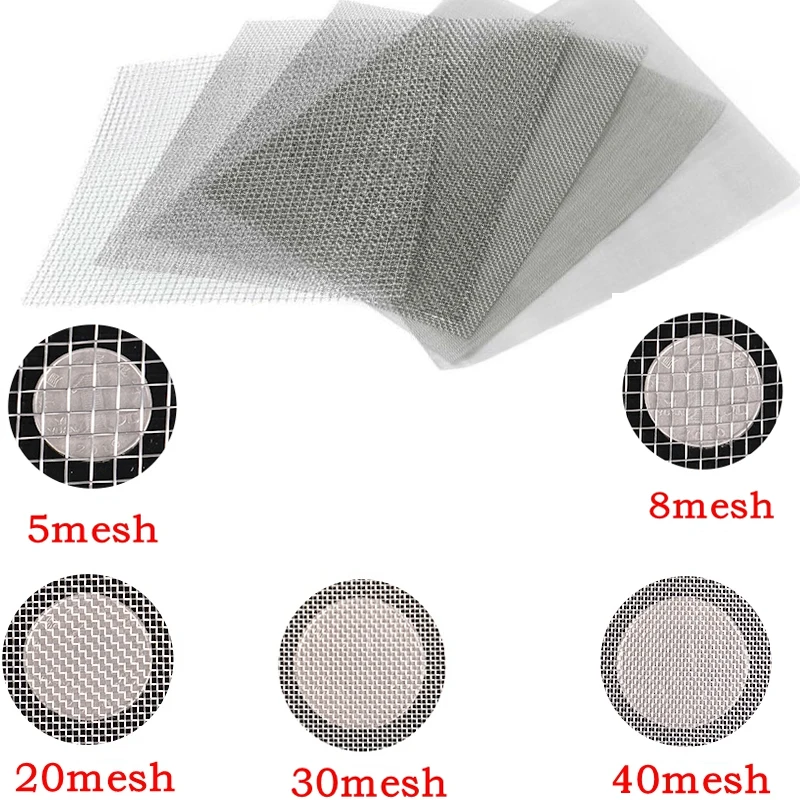 1 Stück Edelstahl Mesh15x30cm 5-40 Mesh Edelstahl Mikron Filter Edelstahl Siebfilter Blatt gewebter Draht