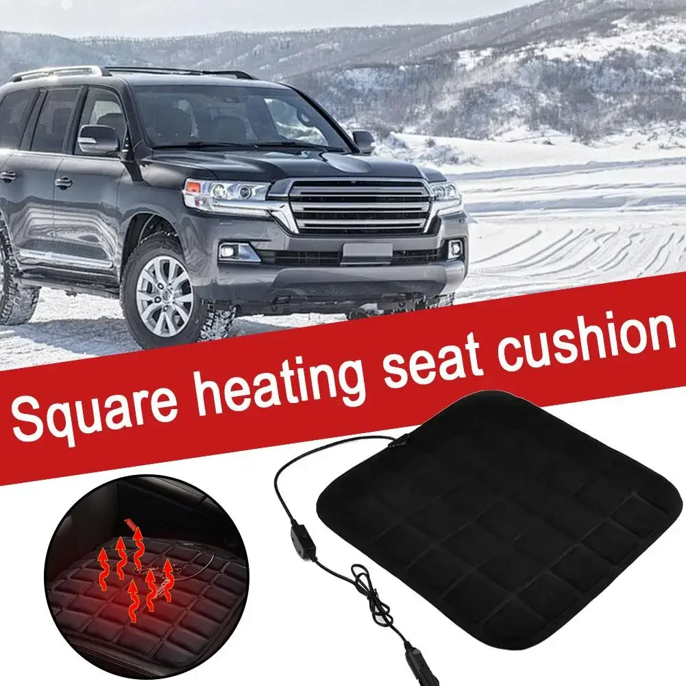 12V Auto Sitzkissen Einzigen Sitz Gitter Heizung Kleine Quadratische Pad Für Winter Warme Innen Heizung Pad Großhandel ﻿ G5H6 Image