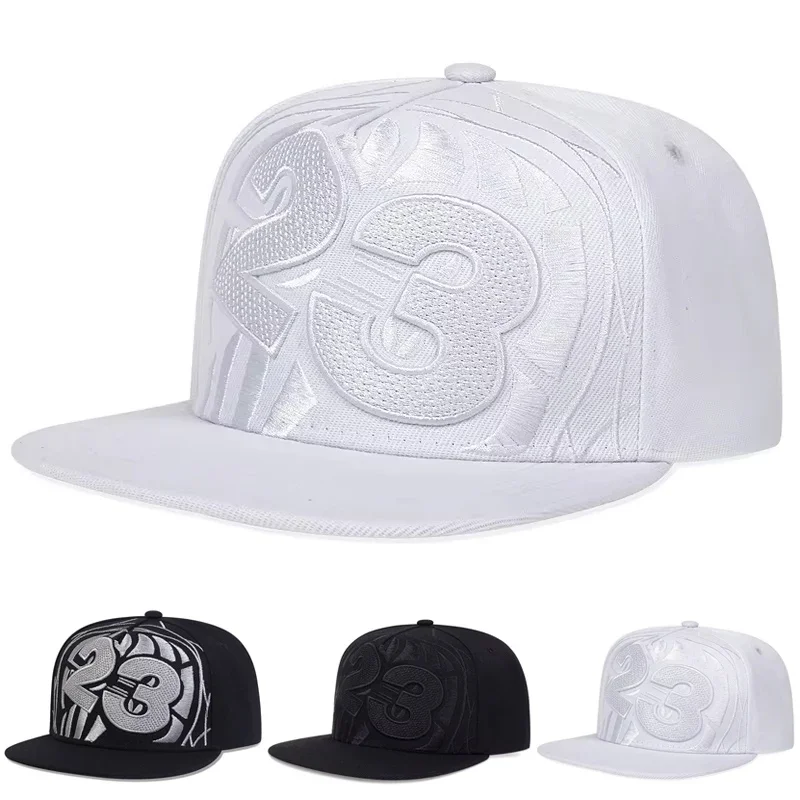 Unisex 23 Basketball Stickerei Hip-Hop-Hüte Frühling und Herbst Outdoor Verstellbare Sport-Freizeit-Baseballkappen Sonnenschutzhut