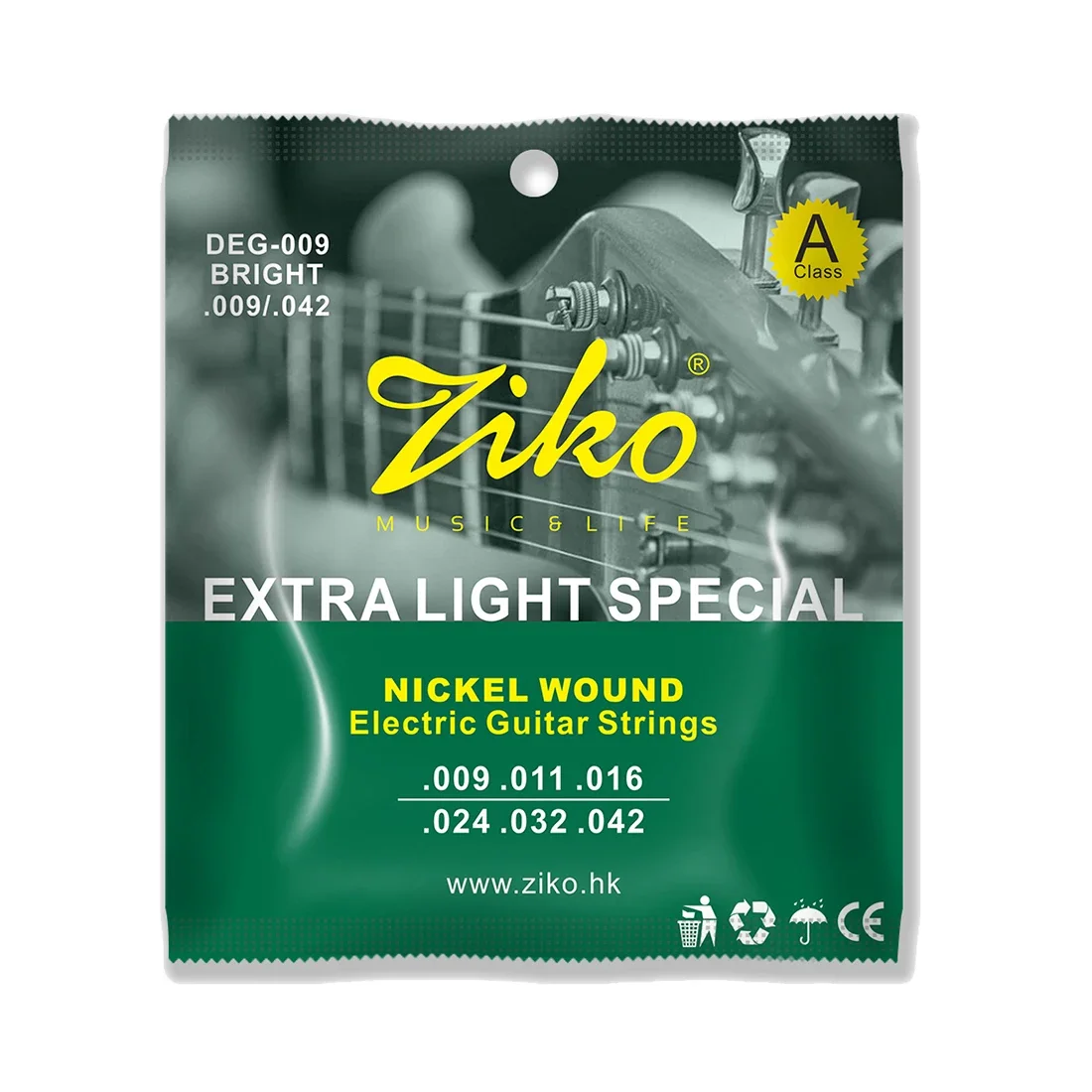 Ziko E-Gitarre Saite Nickel Saiten DEG-009 profession elle hochwertige Saite geeignet für E-Gitarre Zubehör Image