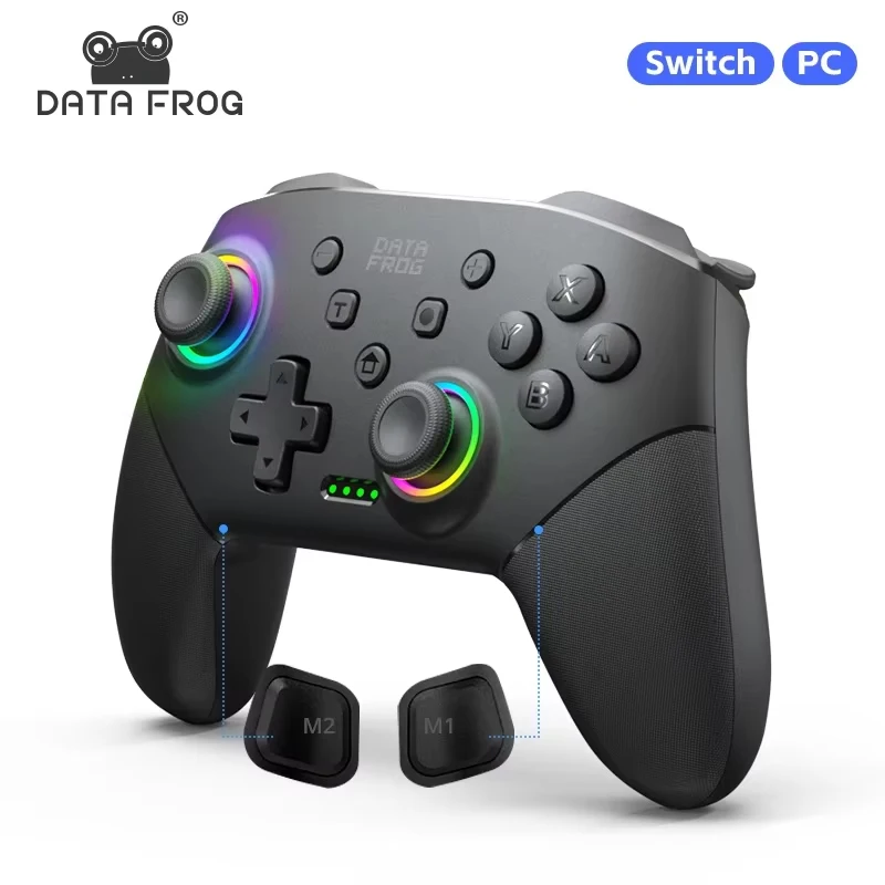 Data Frog Wireless Controller für Nintendo Switch Oped/Lite Konsole Pro Gamepad mit 1000Mah Akku programmier bare Turbo-Funktion Image