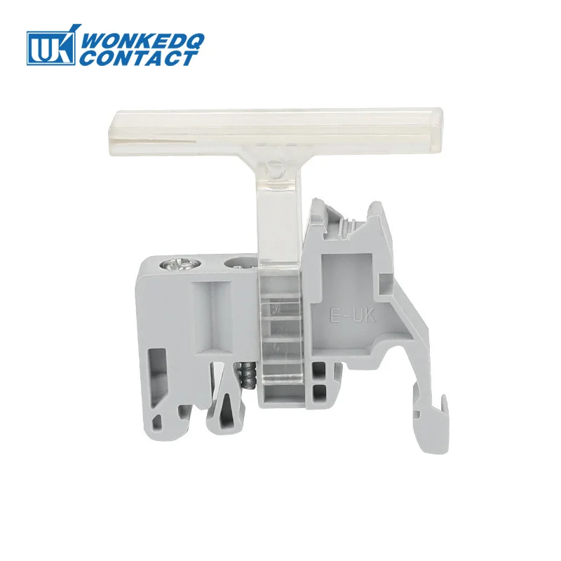 100Pcs KLM-A Terminal Streifen Marker Träger Verwenden mit End Clamp Halterung E/UK E/UK-2 NS 35 Din Schiene Termin Gruppe Kennzeichnung Halter Image