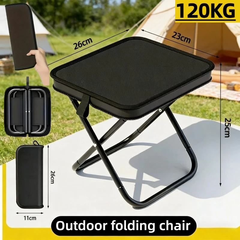 Tragbarer Klappbarer Campinghocker Leichter Kompakter Faltbarer Handtaschensitz für Outdoor Angeln Picknick Wandern Strand Reisen