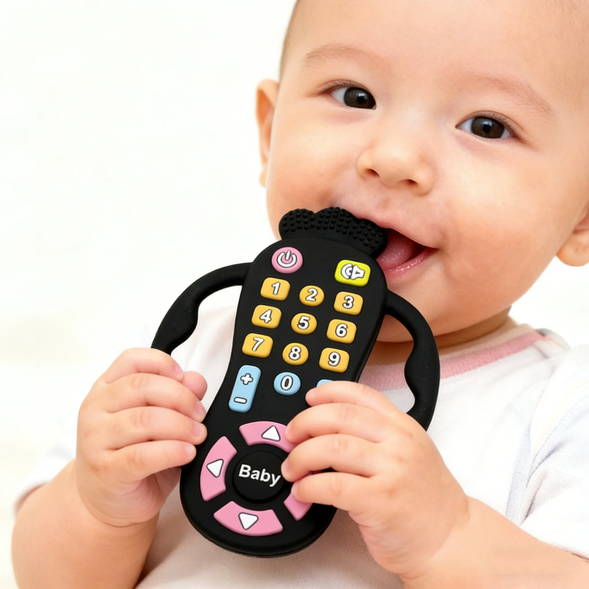 Ferngesteuerter Silikon-Beißring – interaktives Zahnungs-Entlastungsspielzeug für Babys und Kleinkinder Image