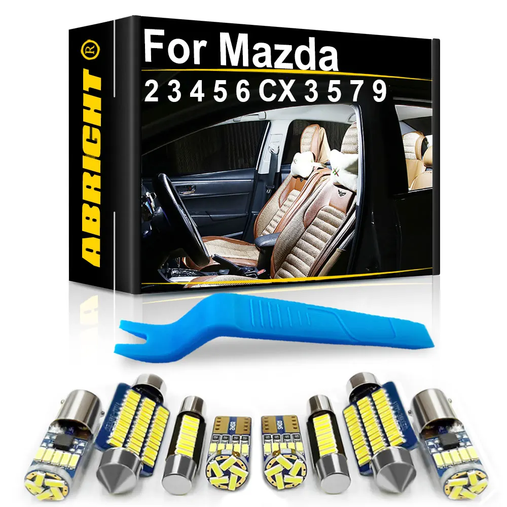 ABRIGHT Auto-Innenraum-LED-Licht für Mazda 2 3 5 6 CX3 CX5 CX7 CX9 MX5 NB NC ND 1998-2008 2009 2010-2016 2017 2018 2019 2020 2021 Image