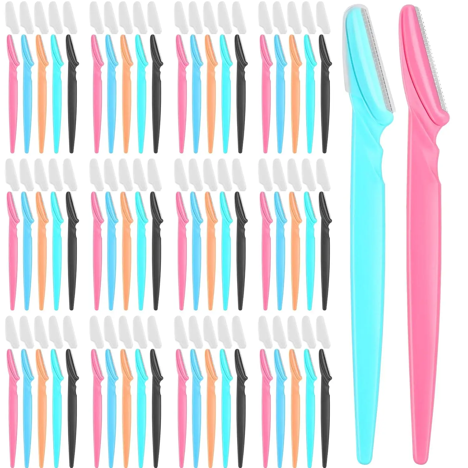 5/40 Stück Augenbrauentrimmer Gesichtsrasierer Tragbarer Augenbrauen-Epilierer Haarentfernung Sicherer Augenbrauenschneider Damen-Make-up-Werkzeuge Image