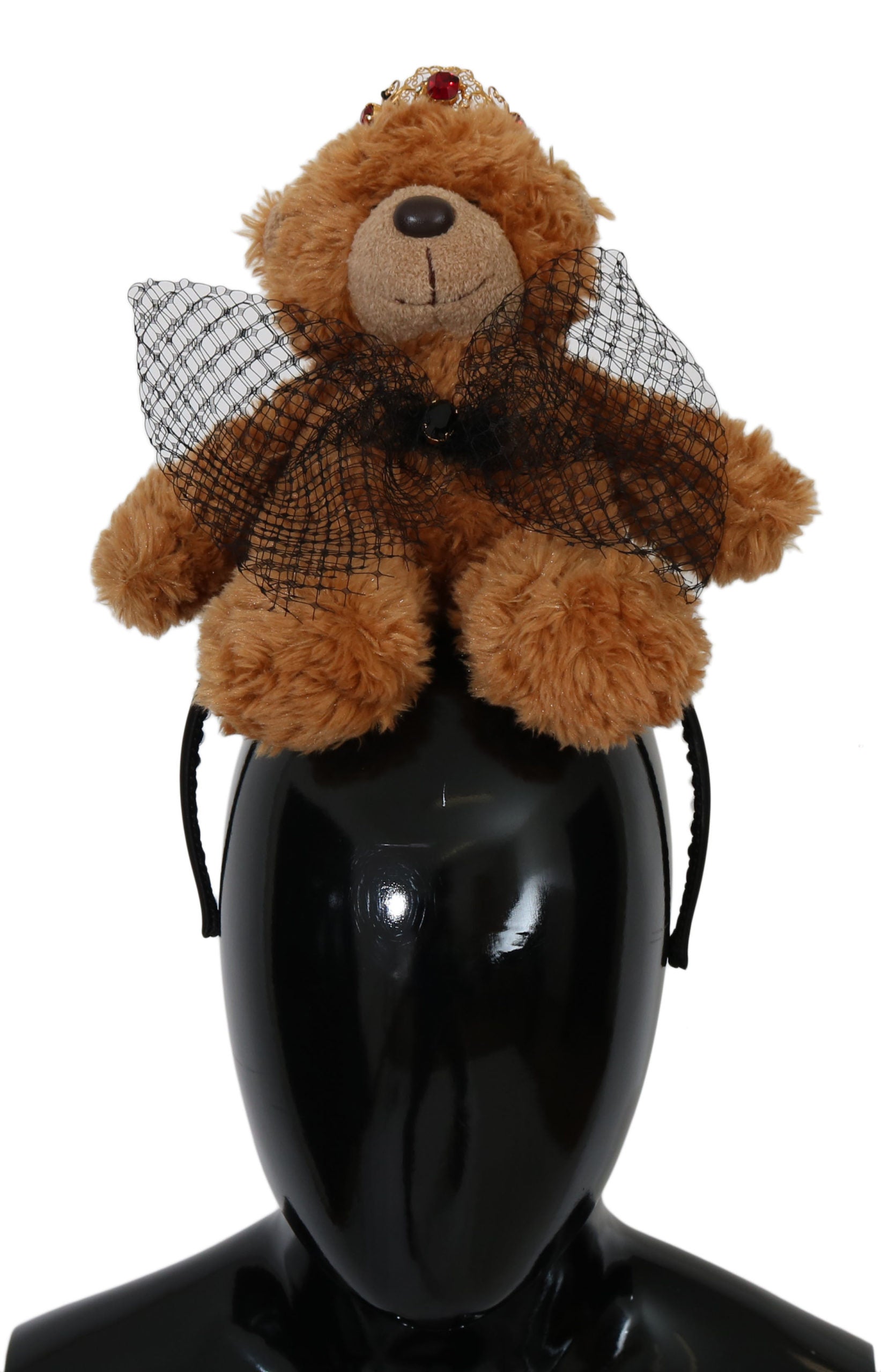 Dolce & Gabbana Teddy Bear Gold Crystal Krone Tiara Diadem Haarband