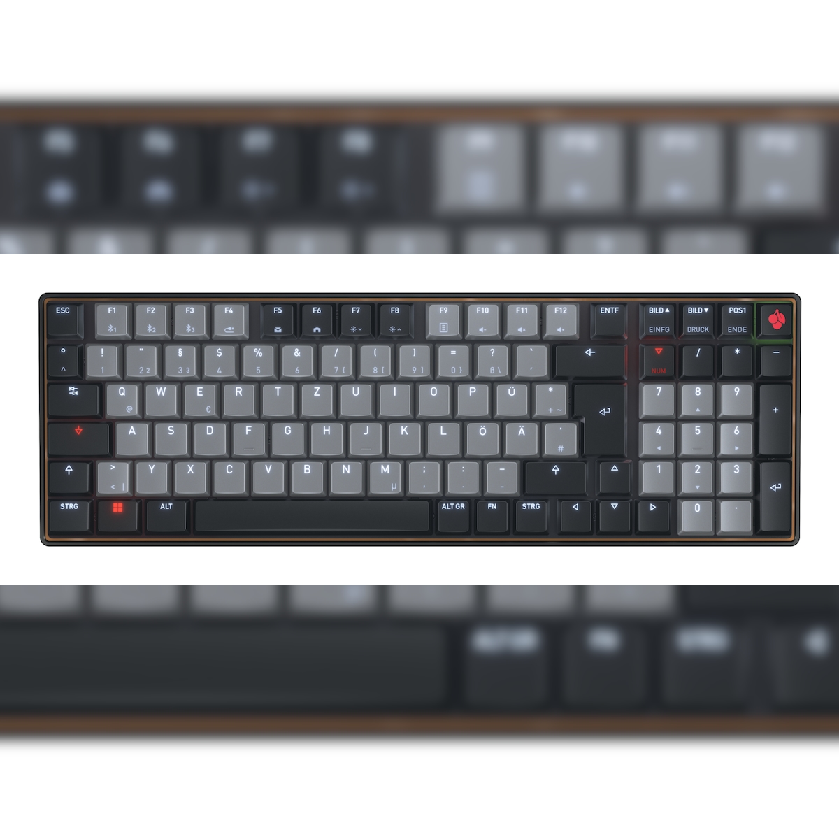 Cherry KW - Tastatur - 96% - compact - hintergrundbeleuchtet Image