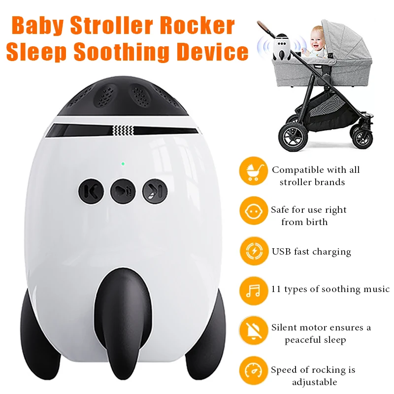 Tragbares Baby-Beruhigungsgerät Multifunktionales Kabelloses Bluetooth-Schlafhilfegerät mit Vibrierender Beruhigungsmusik und Weißem Rauschen Image