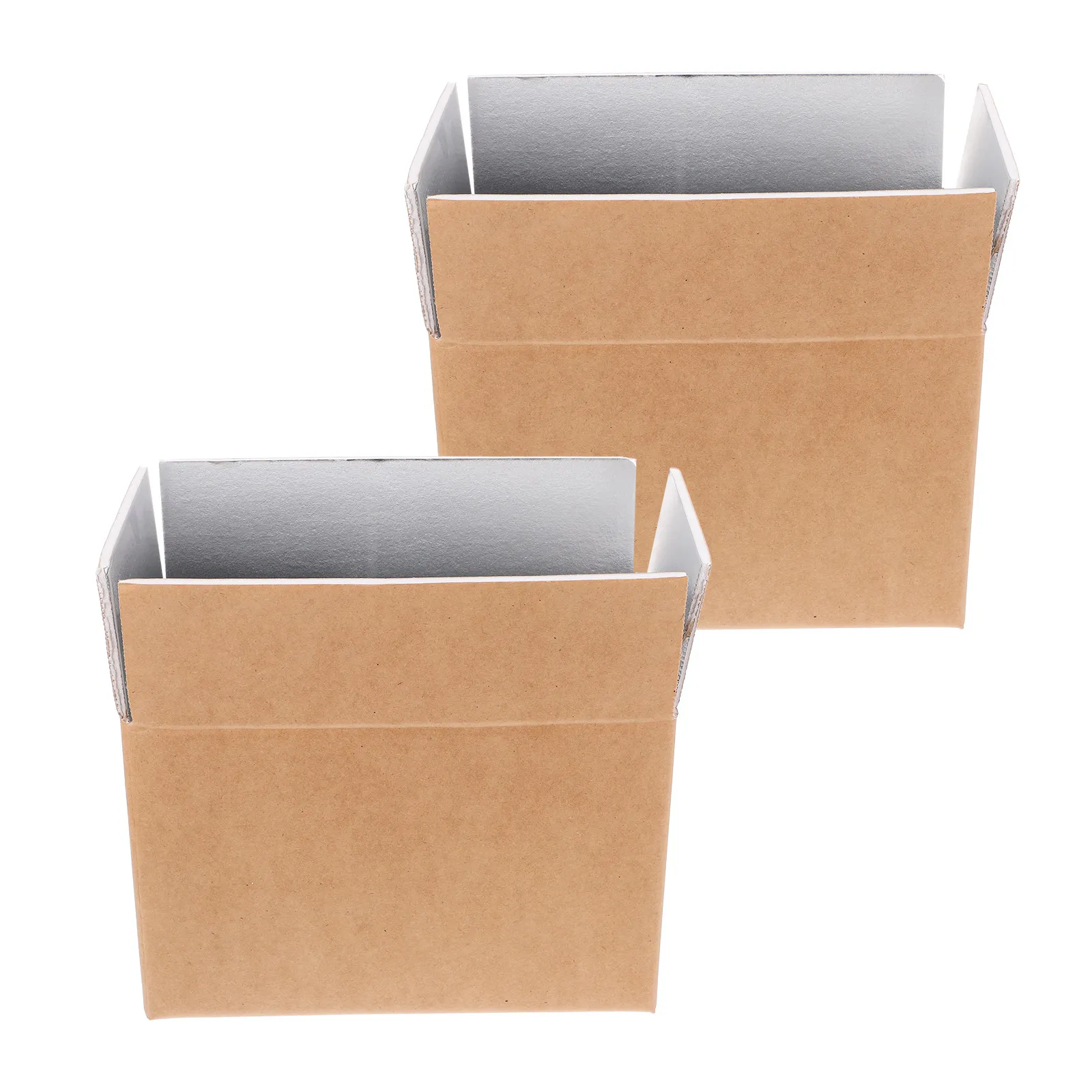 2 Stück Aluminiumfolie-Isolierte Box für Kühltransport von Meeresfrüchten und Obst Tragbare Kühlbox für Verderbliche Lebensmittel Image