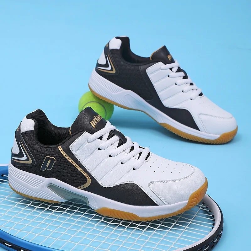 Professionelle Leder-Badmintonschuhe für Herren, rutschfeste Trainingssneaker für Paare, leichte Damen-Tennisschuhe, Volleyball-Sportschuhe Image