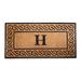 Hanna Scroll Border Monogrammed Door Mat - 30" x 48", N - Frontgate