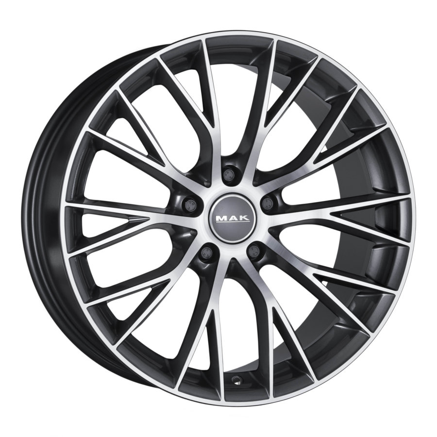 Jante Alu Mak Munchen 18 Pouces - 8x18 5x120 Et38 Gunmetal Face Polie