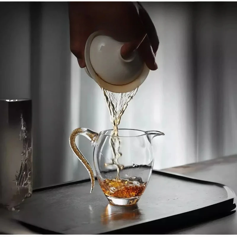 Japanese High Borosilicate Heat-resistant Thickened Transparent Fair Cup Simple Household Tea Set