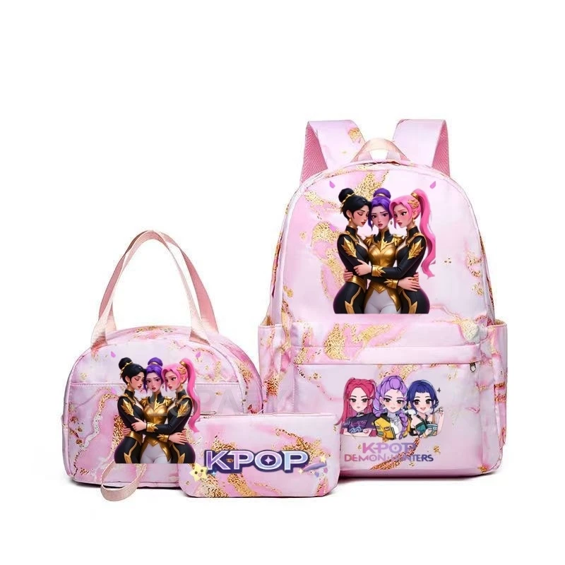 Sacs d'école KPop Demon Hunters pour filles, sac à dos de grande capacité pour femmes, sacs d'école à la mode Rumi Mira Zoey pour étudiantes