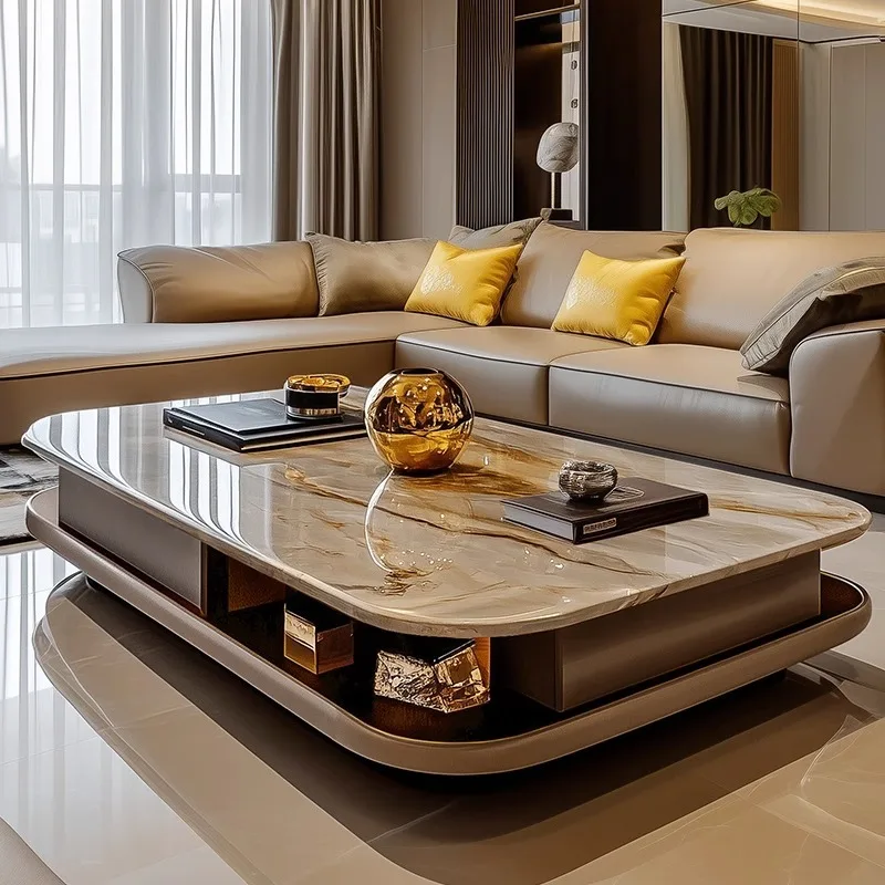 Japanische Luxus-Couchtische, braun, hochwertige Designer-Wohnzimmer-Couchtische, Dekor, moderne Mesa De Centro-Möbel für Zuhause