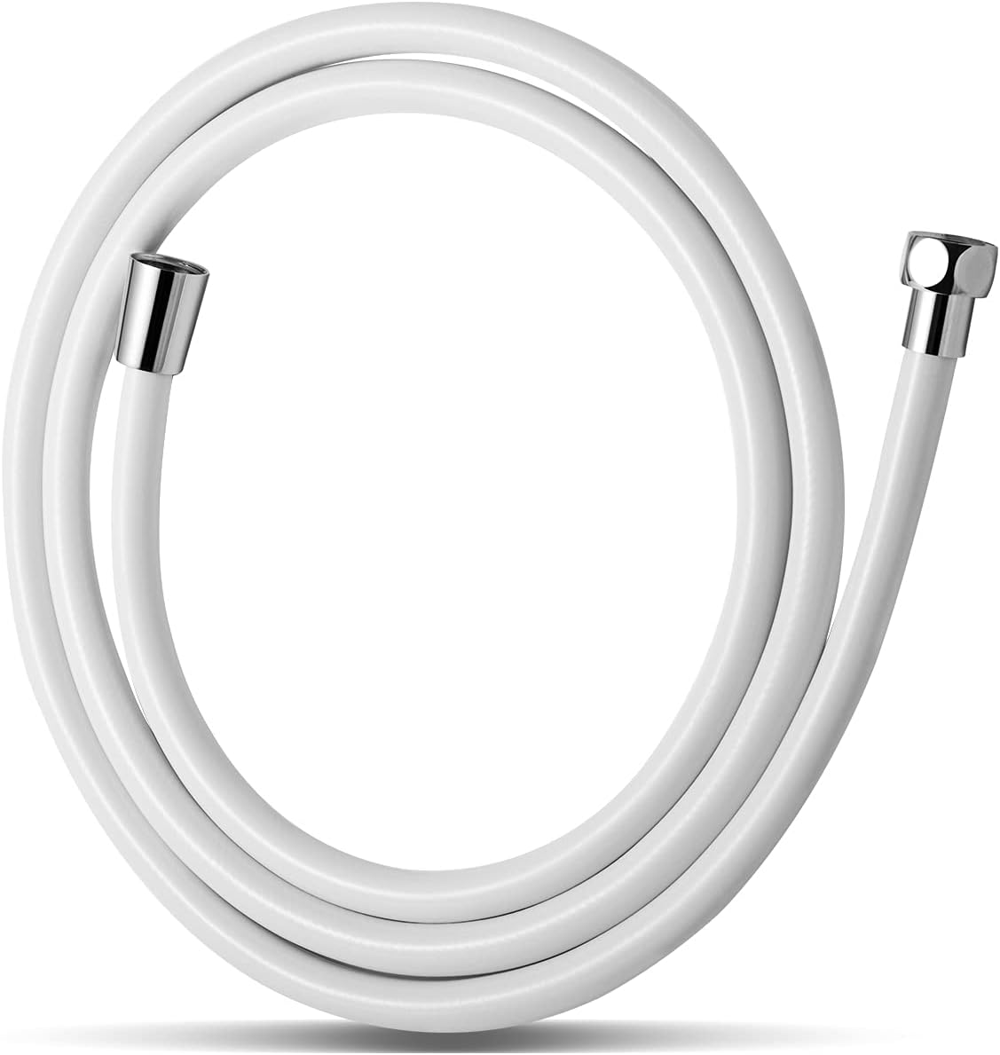 Tubo Flessibile Per Doccia Da 2 M, Con Protezione Antitorsione, Tubo Flessibile Per Doccia In Pvc, Tubo Flessibile Per Doccia Di Ricambio Ad Alta Pressione, Per Rubinetti Del Bagno, Bianco