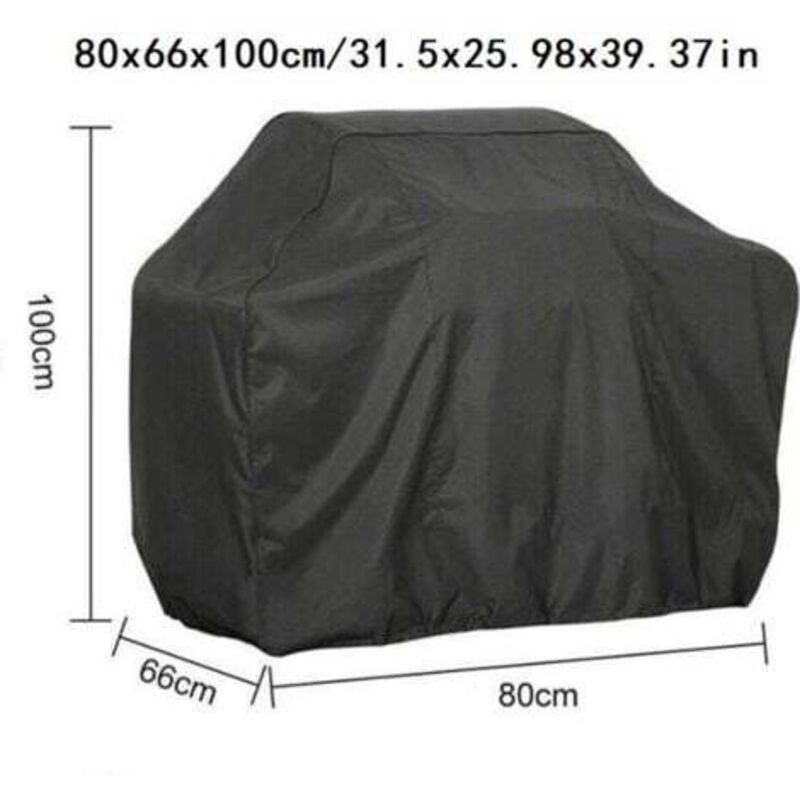 Telo Copri Barbecue 80x66x100cm Telo Protettivo Nero Telo Copri Barbecue Plancha Telo Copri Barbecue Da Esterno Antivento Anti Uv Anti Acqua Anti Umidità Anti Polvere - Lablanc