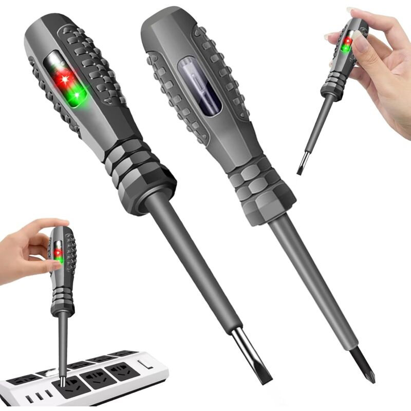 Set Di 2 Cacciaviti Tester Di Tensione, Cacciaviti Ad Alta Coppia 2 In 1, Cacciaviti Per Test Di Chiusura, Cacciaviti Elettrici, Cacciaviti Con Sensore Di Potenza, Cacciaviti Di Prova