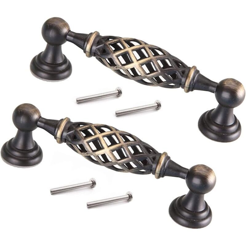 2 Maniglie Per Cassetti In Metallo A Forma Di Uccello, Maniglia A Gabbia Per Mobili, Maniglia Per Mobili In Bronzo Anticato, Maniglia Cava Per Cassetti, Per Mobili Da Cucina, Cassetti E Armadi Con Ant