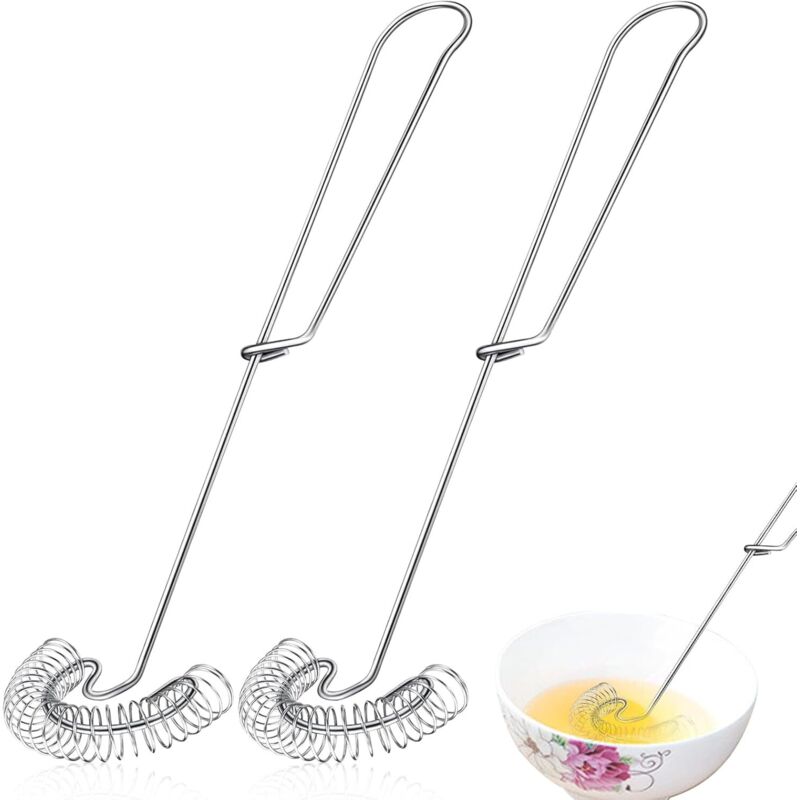 Frusta Piatta A Spirale, 2 Fruste A Spirale, Frusta Separatrice, Sbattitore Manuale Per Uova, Fruste Per Neve In Acciaio Inossidabile, Mescolatore Da Cucina Multifunzione, Utensile Da Cucina Per Schiu