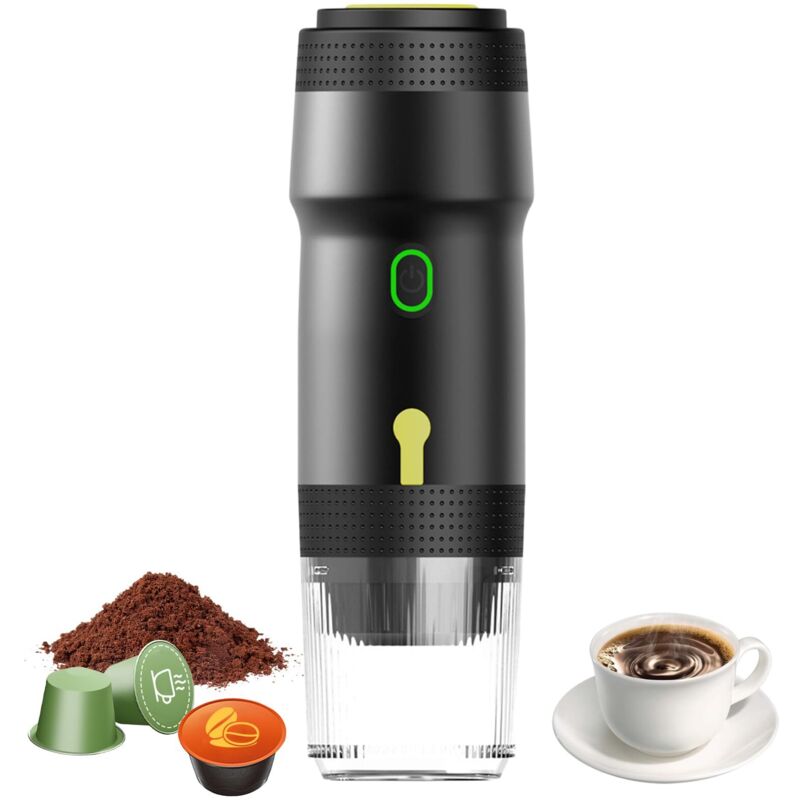 Macchina Per Caffè Portatile, Macchina Per Caffè Elettrica Portatile 3 In 1 Alimentata A Batteria, Macchina Per Caffè Espresso A Capsule, Macchina Per Caffè Espresso Per Campeggio, Ufficio, Viaggio, C