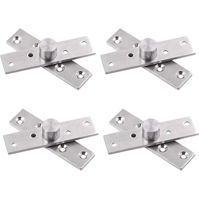 Shining House 4 Pezzi Cerniere Pivotanti Per Porte Girevoli Nascoste A 360 Gradi Cerniera Pivotante Per Porta Cerniera In Acciaio Inossidabile Ispessito Cerniera Superiore Inferiore Per Porta In Legno