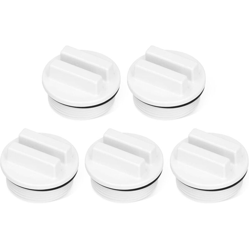 5 Pezzi Tappo Invernale Per Piscina, Tappo Per Svernamento Piscina, Tappo Per Piscina, Accessorio Per Piscina In Inverno, Tappo Ritorno Piscina 1 1/2" Tappi Per Tubi Piscina Filettati Con Giunto