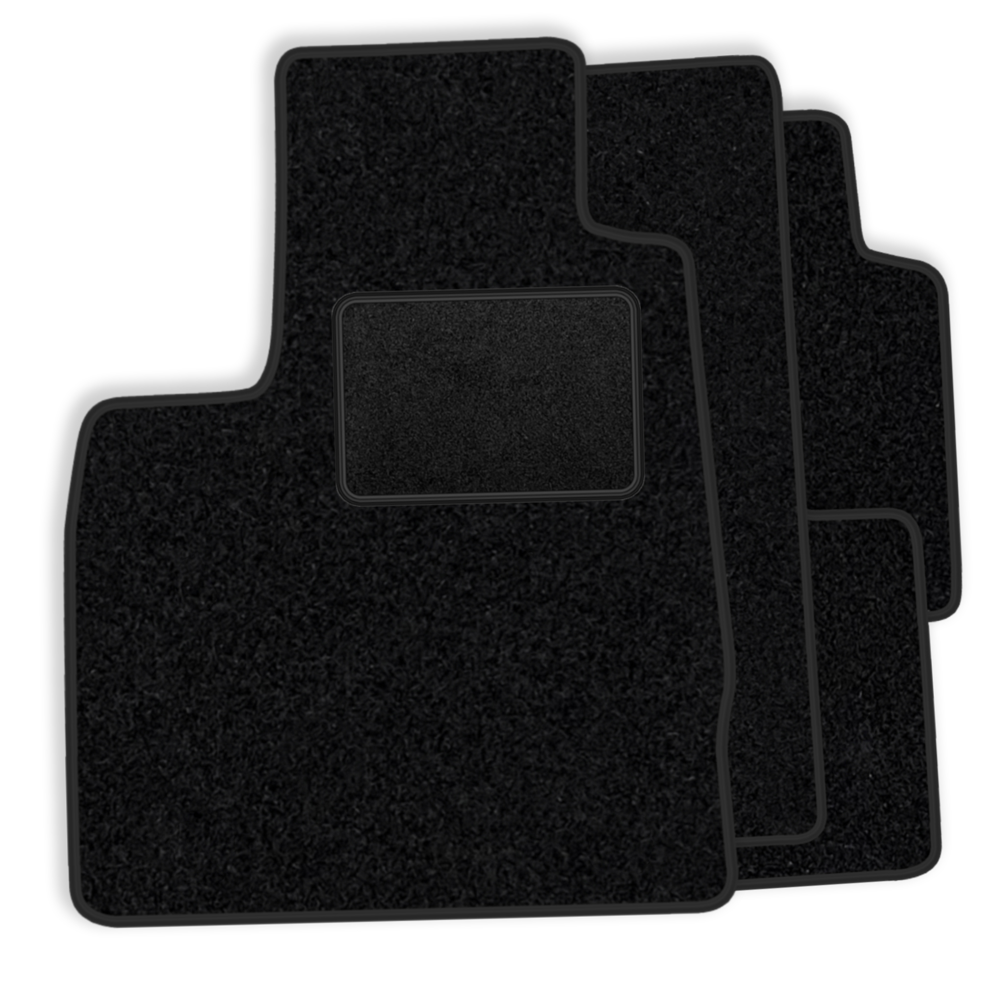 [blm]ho037 Nero - Set Di Tappetini In Velluto Adatti Per Honda Civic Vii 4 Porte 2000-2005 - Finiture Nere