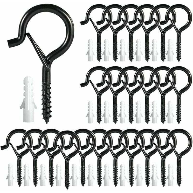 25 Pezzi Ganci A Vite, Ganci A Vite, Ganci Da Soffitto, Ganci Da Appendere Al Soffitto, Ganci A Vite, Ganci Da Parete, Ganci A Vite Per Lanterne A Vento, Cesti Per Piante