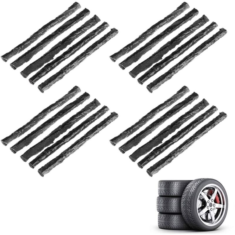 Kit Di Riparazione Pneumatici, 20 Stoppini Per Riparazione Pneumatici, Strisce Di Riparazione, Kit Di Riparazione Pneumatici Per Auto, Kit Di Riparazione Pneumatici Senza Camera D'Aria, Strisce Di Rip